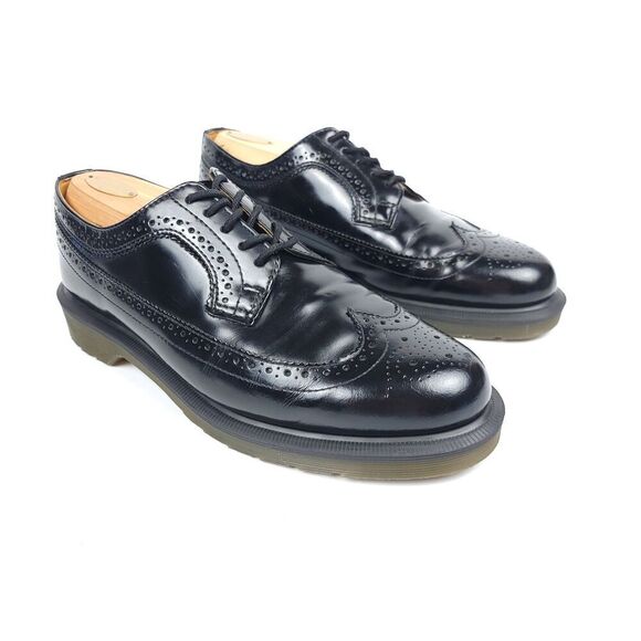 Dr. Martens 3989 Brogue Wingtip Black Leather Oxford Academia Shoes Old Money - Picture 4 of 16